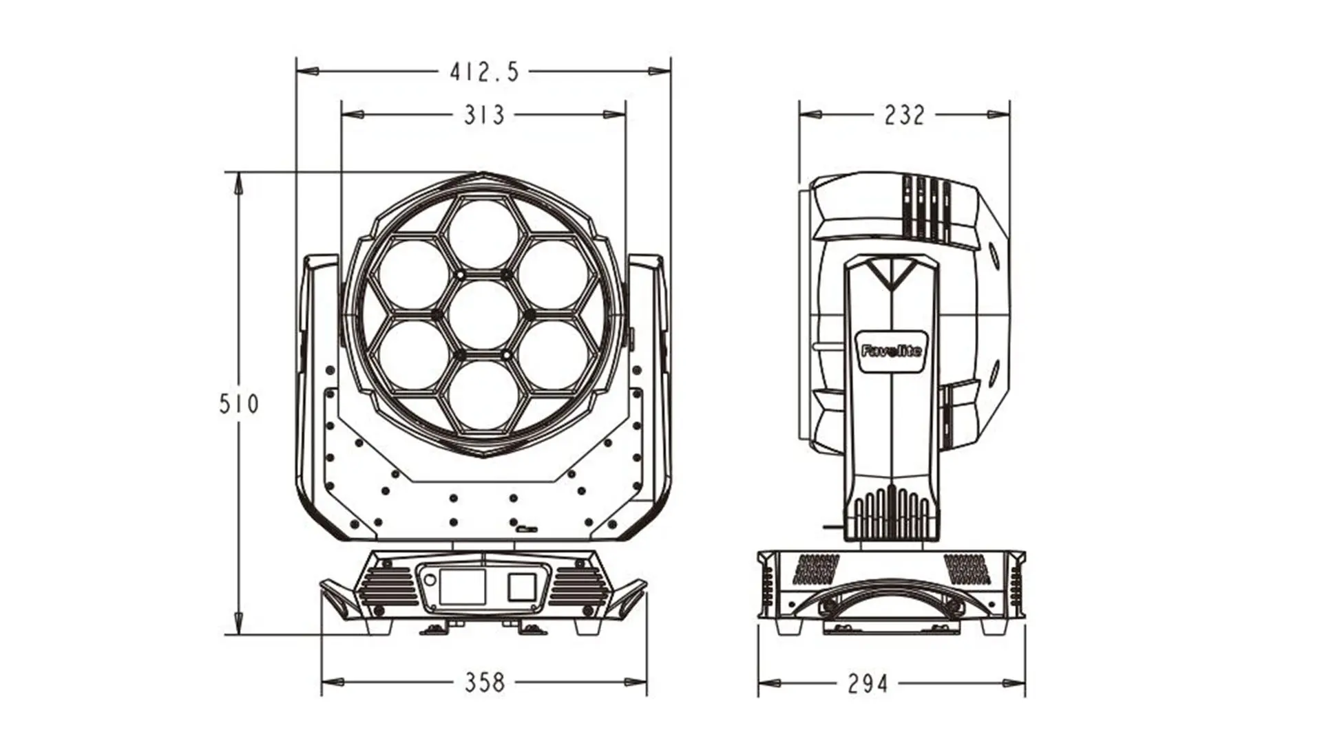 F-0760EYE（7*60W LED light Beam，Wash light） Favolite DJ light