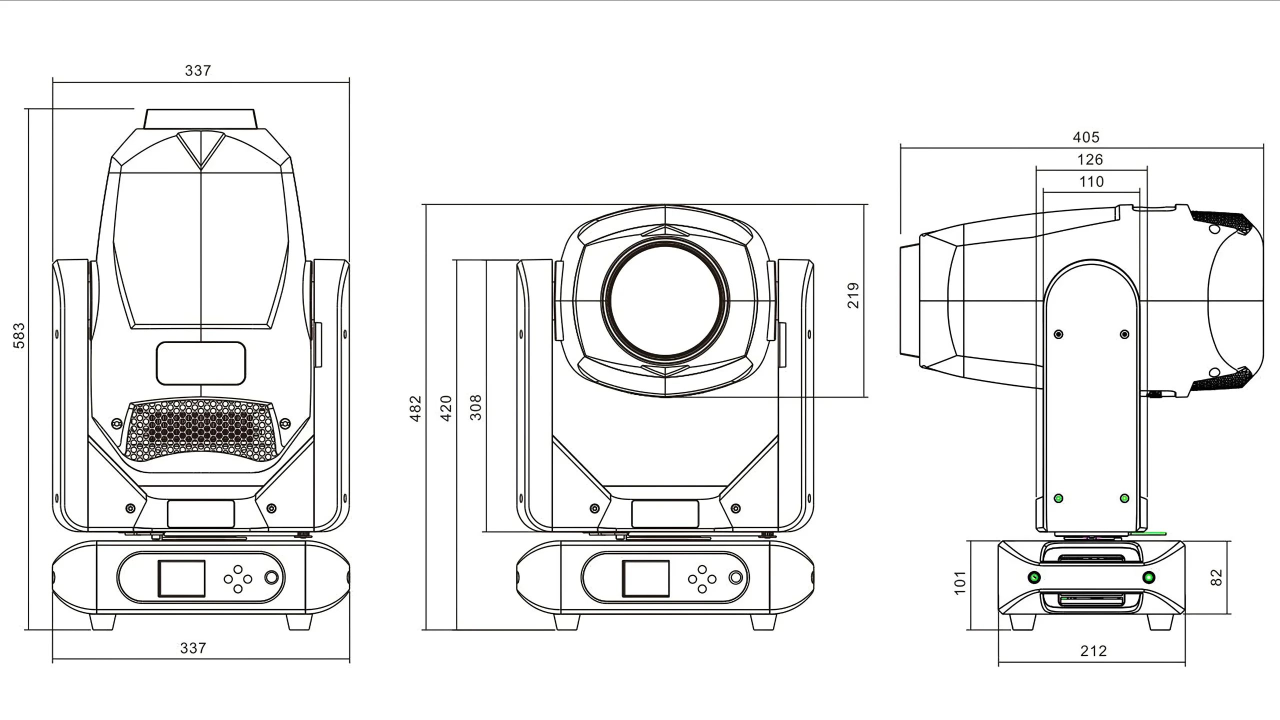 Vader Pro 350（300W LED,SSpot，Beam，Wash light， with CMY+CTO）Favolite DJ light