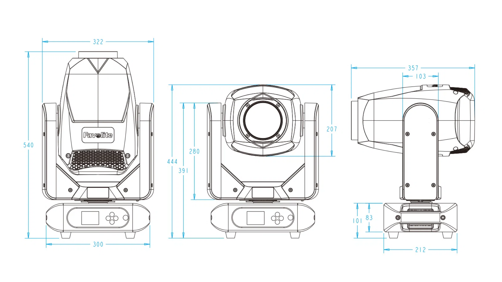 Vader BWS 250 （250W LED light，Spot，Beam，Wash light） Favolite DJ light